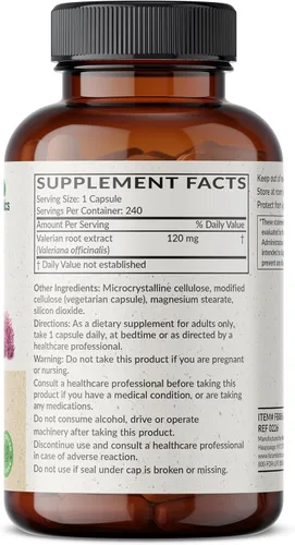 Vista 2 de Futurebiotics La raíz de valeriana promueve la relajación sin OMG, 240 cápsulas vegetarianas