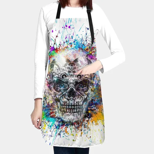 Vista 9 de Waterproof Apron with 2 Pockets Cooking Kitchen Bib Aprons for Women Men Unisex Adjustable Waterproof Stain Resistant
