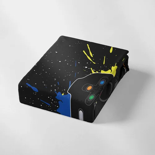 Vista 3 de AILONEN - Ropa de cama con estampado de control de videojuegos, para niños, funda de edredón, supersuave y resistente a la decoloración, 3 piezas