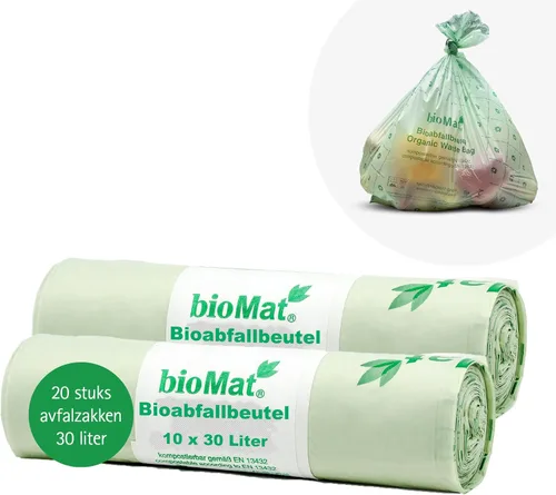 Vista 16 de bioMat Bolsas de basura compostables de 3 galones, 125 unidades, pequeños forros de basura de comida de cocina, certificado BPI, CMA y OK Compost