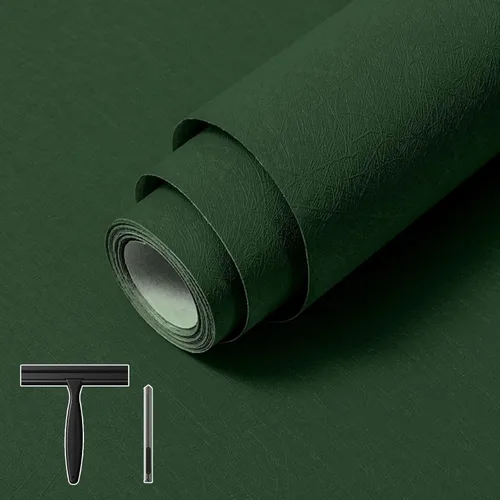 Vista 26 de Rollo de papel tapiz azul oscuro para despegar y pegar, papel autoadhesivo extraíble e impermeable, de seda, para niños, envoltura de vinilo