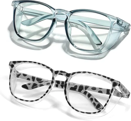 Vista 27 de LASMEX Elegantes gafas de seguridad para mujeres y niñas, gafas anti-vaho, gafas protectoras, gafas transparentes