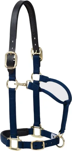 Vista 12 de Weaver Equine Breakaway Horse Halter, Supple Leather Crown, Adjustable Brass Throat Snap Halters for Horses, Equine Tack