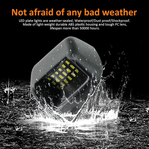 Vista 7 de Bestview - Lente LED para luz de matrícula, luces de etiqueta, lámpara trasera con enchufe y arnés de cables de repuesto para Nissan Frontier