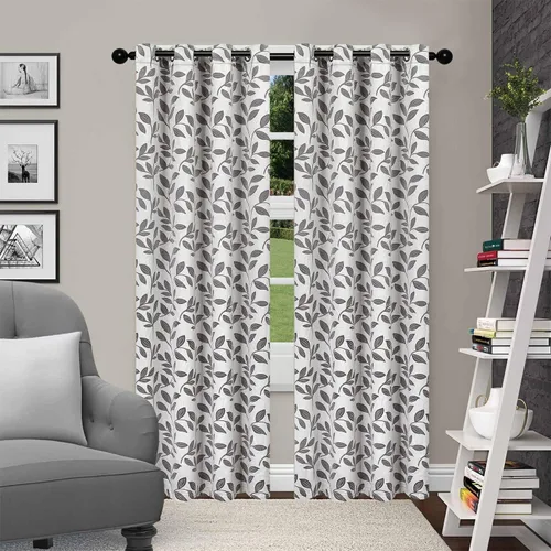 SUPERIOR Cortinas Opacas, Oscurecimiento de Habitación Acento de Ventana para Dormitorio, Bloqueo del Sol, Térmicas, Cortinas Bohemias Modernas, Gris