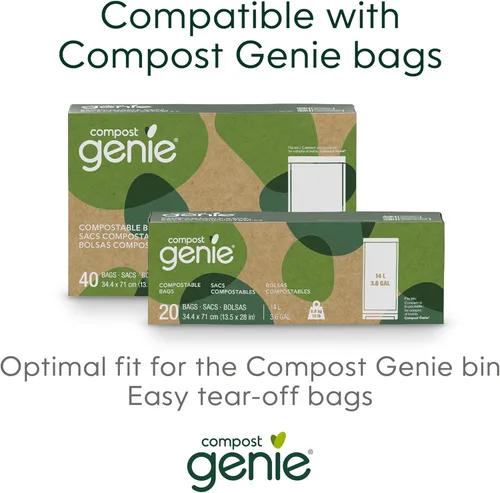Vista 9 de Contenedor de compost de cocina, de acero inoxidable plateado, grande, 3.6 galones, compostaje sin olor para interiores, manos libres, piezas
