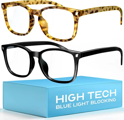 Vista 11 de Livho Gafas de Luz Azul de Alta Tecnología - Gafas de Computadora con Bloqueo Avanzado de Luz Azul - Protección contra la Fatiga Visual y UV