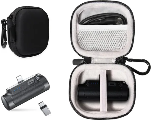 getgear Funda de viaje para mini cargador portátil compatible con cargador portátil Abnoys, también se adapta al cargador portátil iWalk Mini (negro)