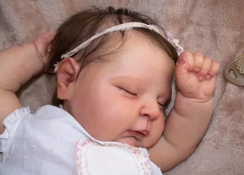 Vista 4 de Pinky Reborn Muñecas de bebé de 20 pulgadas, muñeca recién nacida, muñeca Reborn para niños, regalos