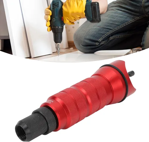 Vista 6 de Kit de adaptador de taladro de remache eléctrico, kit de adaptador de tuerca de remache inalámbrico portátil con 6 cabezales intercambiables