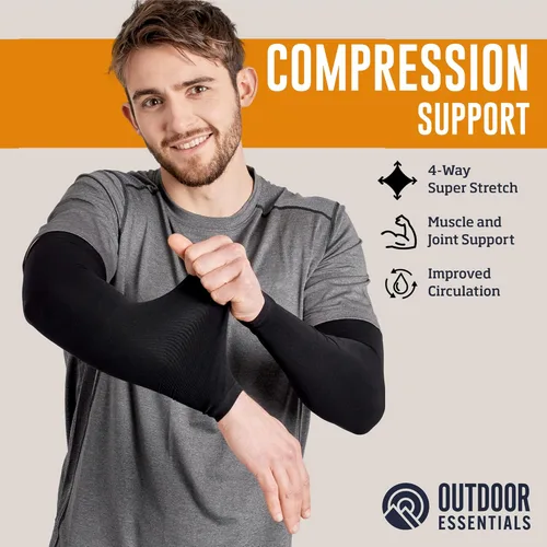 Vista 49 de Mangas de compresión de enfriamiento para hombres y mujeres, con protección solar UV UPF 50, paquete múltiple, mangas protectoras de brazos