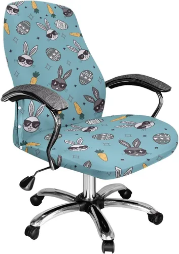 Vista 8 de Xoenoiee Fundas para silla de oficina con estampado de rayas de tigre, funda elástica para silla de juegos de computadora, fundas universales