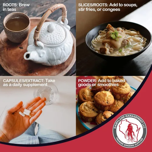 Vista 7 de Dairyland Cápsulas de ginseng rojo coreano Panax - 2000 mg de extracto concentrado de raíz de ginseng molido potente, sin rellenos, aglutinantes u
