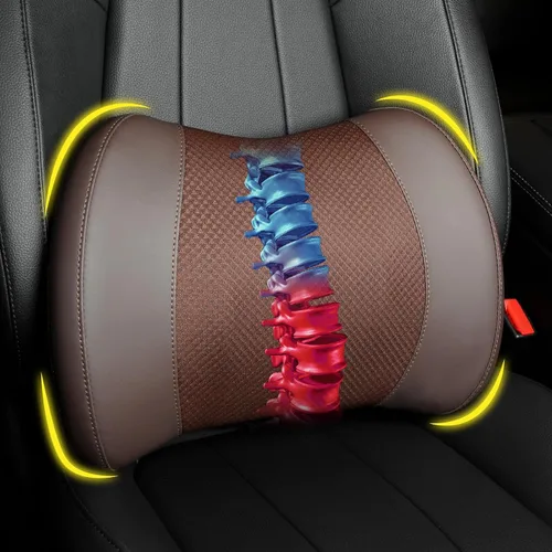 Vista 18 de Lofty Aim Almohada de apoyo lumbar para coche Malla 4d Negro
