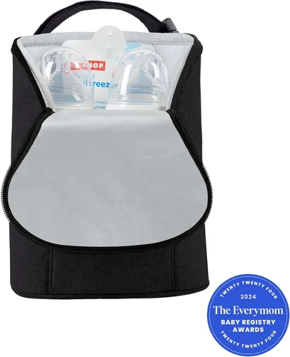 Vista 2 de Skip Hop Bolsa térmica para biberones con aislamiento para leche materna para bebés, Grab & Go, Chevron