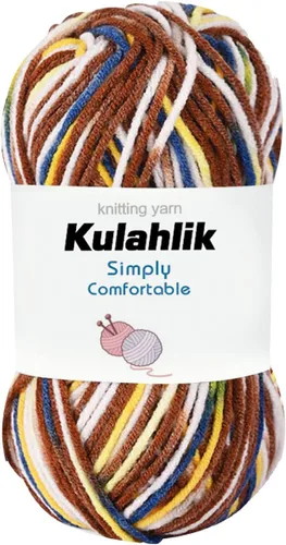 Vista 95 de Hilo acrílico de 1.76 oz (1 x 1.76 oz) para tejer y tejer, hilo de hilo degradado colorido, 1 rollo de madejas, hilo acrílico multicolor, perfecto