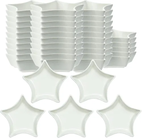 Vista 23 de SOCOSY Plato de Salsa de Cerámica Multiusos en Forma de Flor Platos de Condimentos Cuenco para Mojar Sushi Platos de Aperitivos Plato para Servir