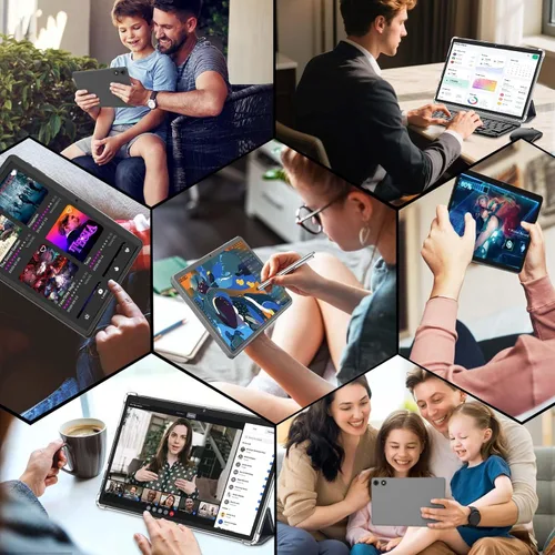 Vista 7 de Tablet 2026 de 10 pulgadas, tableta Android 15 con teclado, 26 GB+256 GB+2 TB expandir, tabletas PC con Gemini AI, Octa-Core, WiFi 5G, 8000 mAh