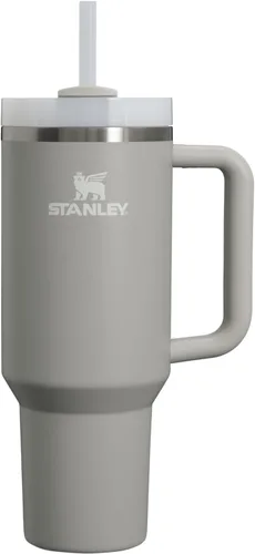 Vista 133 de Stanley Quencher H2.0- Vaso de acero inoxidable con asa, pajilla y tapa FlowState giratoria de 3 posiciones; aislamiento térmico, sin BPA; apto