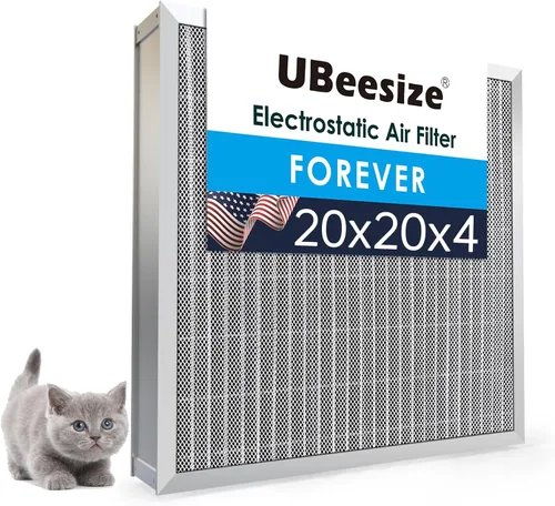 Vista 9 de UBeesize - Filtro de aire reutilizable de 20 x 20 x 1 pulgadas, lavable, MERV 8, permanente, electrostático, para aire acondicionado y HVAC
