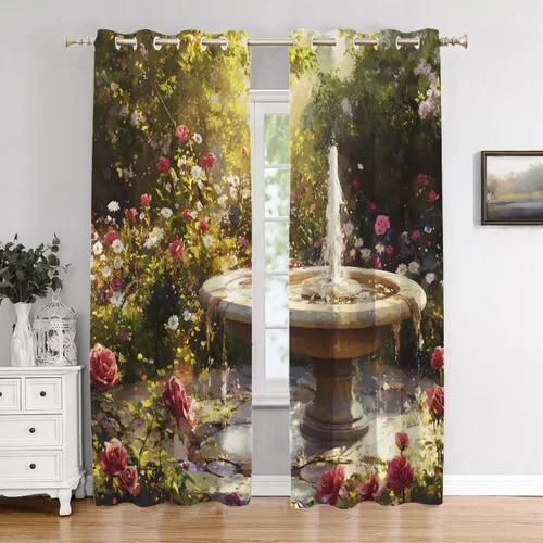 Vista 7 de Maritime Ocean Cafe Curtains,Anchors Nautical Art Blackout Tier Curtain Multilayer Polyester Short Kitchen Drapes 2 Pack 26X24 Inches