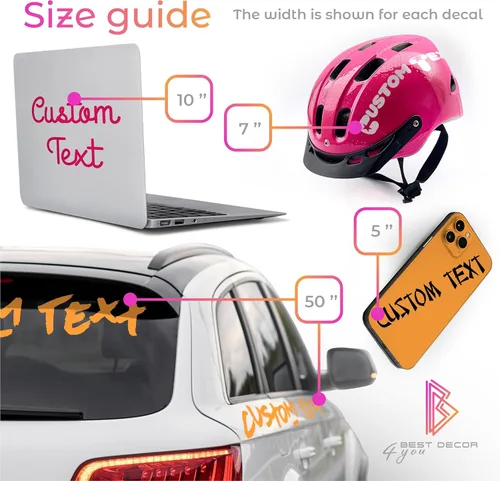 Vista 2 de Diseña tu propia calcomanía de vinilo personalizada, letras iniciales, monograma, ventanilla de coche, placa de regalo, diseño personalizado