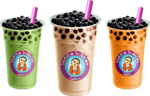 Vista 6 de Buddha Bubbles Boba - Mezcla de bebida en polvo de té helado tailandés de alta calidad, Boba/té de burbujas, 1 kilo (35.27 oz)