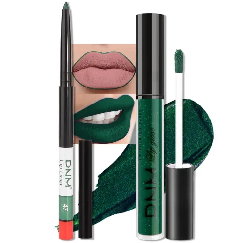 Vista 71 de evpct Juego de 3 lápices labiales líquidos mate de color oscuro rojo verde esmeralda, set de maquillaje de 24 horas de larga duración, impermeable