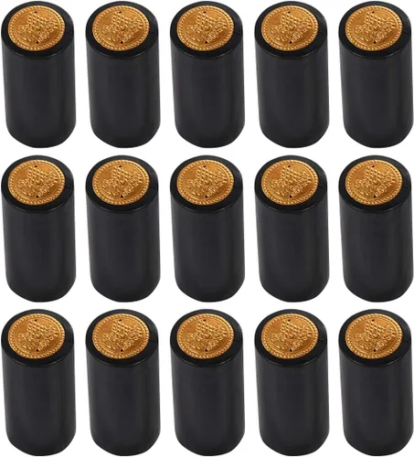 NUOBESTY 100 cápsulas termorretráctiles para botellas de vino, tapas retráctiles, envoltura retráctil de vino, cápsulas de botellas de vino, tapas