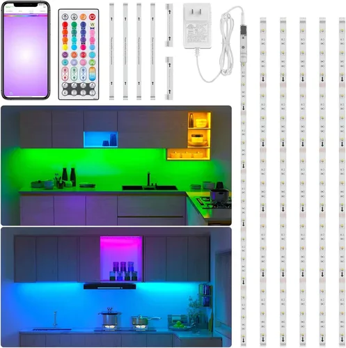 Vista 5 de MY BEAUTY LIGHT Tira de luz LED RGBW de 12V 1.64FT con receptor