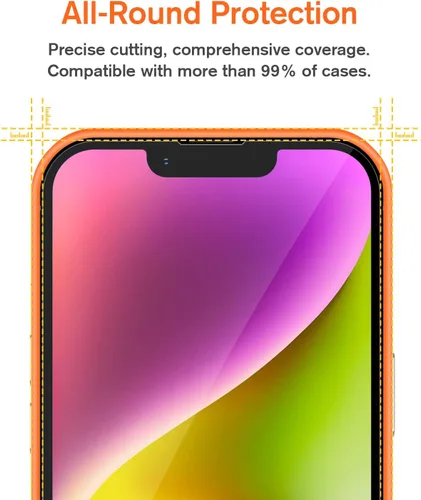 Vista 6 de KCT Protector de pantalla de vidrio templado compatible con iPhone 14 Pro Max 67 pulgadas 2022 iPhone 13 Pro Max iPhone 14 Plus dureza 9H Ultra