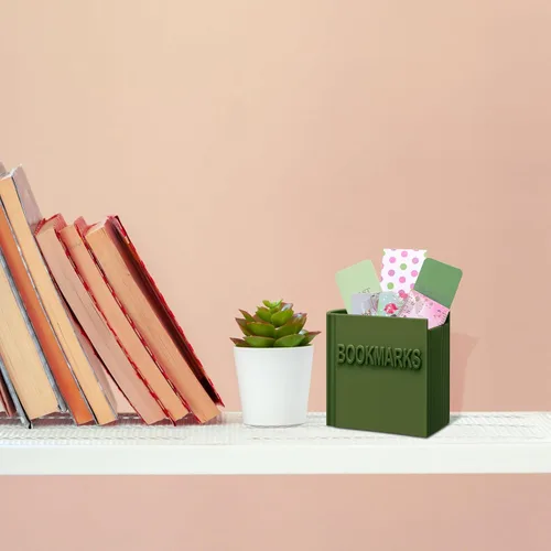 Vista 5 de Honeydak Soporte para marcapáginas con forma de libro impreso en 3D, regalo para amantes de los libros, accesorio para amantes de los libros