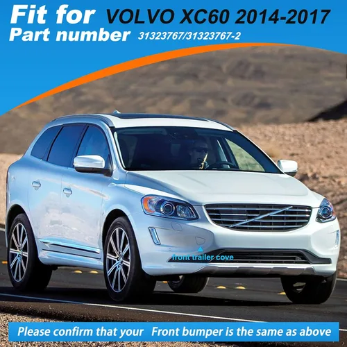 Vista 3 de Cubierta de gancho de remolque para parachoques delantero, tapa de ojo de remolque para Volvo XC60 2014 2015 2016 2017 31323767 31323767-2 398215624