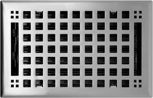 Vista 22 de Madelyn Carter Cubierta de ventilación de estilo artesanal contemporáneo, interior de acero fundido sólido, controla el flujo de aire, 2 x 10 Blanco