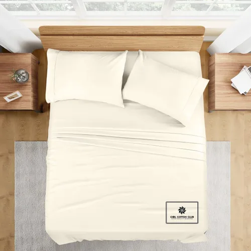 Vista 20 de Juego de sábanas de algodón Pima peruano de 1000 hilos, tamaño Queen, 4 piezas, se adapta a un bolsillo profundo de hasta 26 a 30 pulgadas