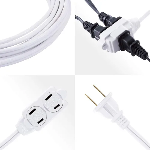 Vista 6 de GE - Cable de extensión de seguridad con 3 enchufes, paquete de 2, calibre 16, con tapas de seguridad que se cierran al girar, para interiores