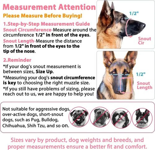 Vista 2 de LUCKYPAW Bozal para perro, bozal de malla para perros grandes, medianos y pequeños, protector bucal suave para morder y masticar, cubierta bucal