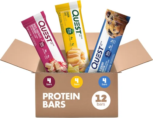 Vista 20 de Barras de Quest Nutrition de mantequilla de cacahuete con chocolate, 20g de proteína, 1g de azúcar, 4g de carbohidratos netos, sin gluten, aptas