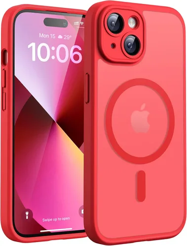 Vista 703 de TOCOL Funda para iPhone 11, compatible con Magsafe, protección completa de cámara, imanes integrados, protección contra caídas, funda translúcida