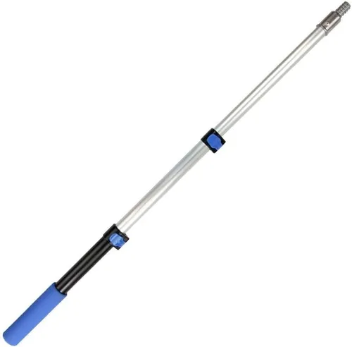 Vista 3 de Poste telescópico de aluminio de 1.5 a 3 pies con abrazaderas de deslizamiento rápido, poste de rodillo de pintura, poste multiusos, poste