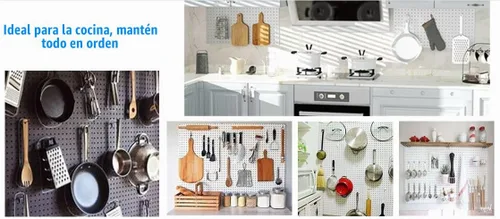 Vista 8 de WallPeg Kit de tablero de clavijas de plástico de 24 x 24 pulgadas (2, blanco)
