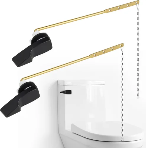 Vista 9 de iFealClear Manija Universal de Inodoro de Metal de Repuesto, Palanca de Descarga de Inodoro de Montaje Frontal Compatible con Inodoros American