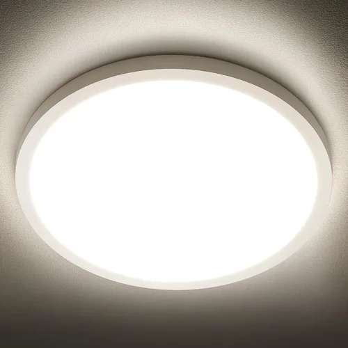 Vista 9 de SunRider Lámpara de Techo LED de Montaje Empotrado, 6000K Blanco Frío, 2400LM, 30 cm 24W Luces Planas Redondas Modernas, Lámpara de Panel