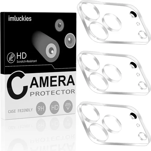 Vista 11 de imluckies Protector de lente de cámara para iPhone 12 Pro Max de 6.7 pulgadas, vidrio templado transparente HD y dureza 9H, compatible con fundas