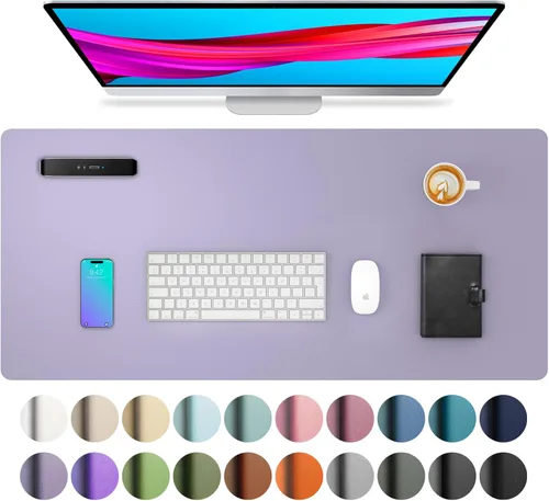 Vista 127 de Aothia - Protector de escritorio de cuero sintético grande, base antideslizante para mouse y superficie para escribir, impermeable, fácil de Agua