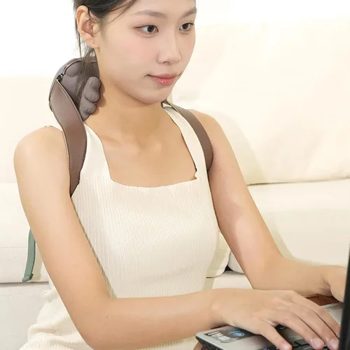 Vista 3 de 1PC Neck Shoulder Massager, Portable Shiatsu Heated Massager, DeepTissue 4DKneading Massage, Real Hands Massagers with Heat, Simulated Hand Neck and