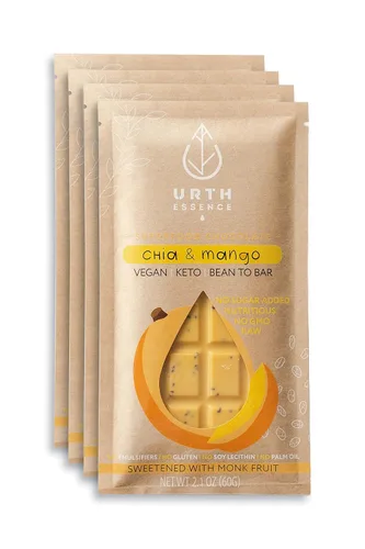 Vista 10 de Urth Essence Barras de chocolate veganas sin azúcar Chocolate Keto Chocolate sin lácteos Alimentos aptos para dieta cetogénica Regalos
