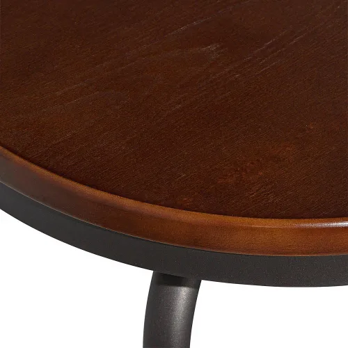 Vista 8 de Langdon - Taburete giratorio de metal de bronce con purpurina, color marrón, 29 pulgadas, madera de eucalipto industrial de abedul con respaldo