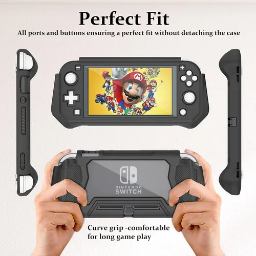 Vista 3 de Protective Case for Nintendo Switch Lite, Full Protection Switch Lite Cover, TPU Shock-Absorption and Anti-Scratch for Nintendo Switch with Bult-in