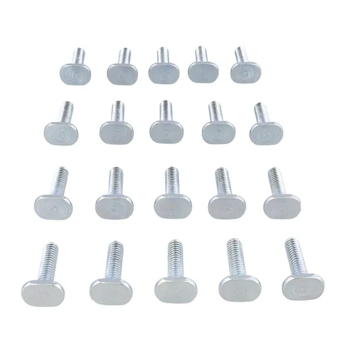 Vista 5 de DCT - Juego de 20 pernos en T de 1 pulgada para carpintería, pernos de riel en T, pernos de plantilla de 1/4 pulgadas, 20 roscas